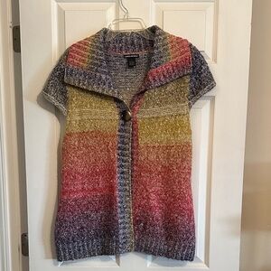 Lauren Michelle Multicolor Short Sleeve Cardigan